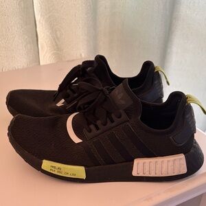 adidas Black Sneakers with White and Lime Accents